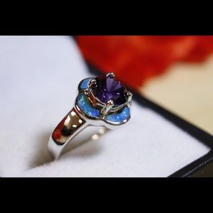 Gorgeous 925 Sterling Silver Blue Opal Ring!